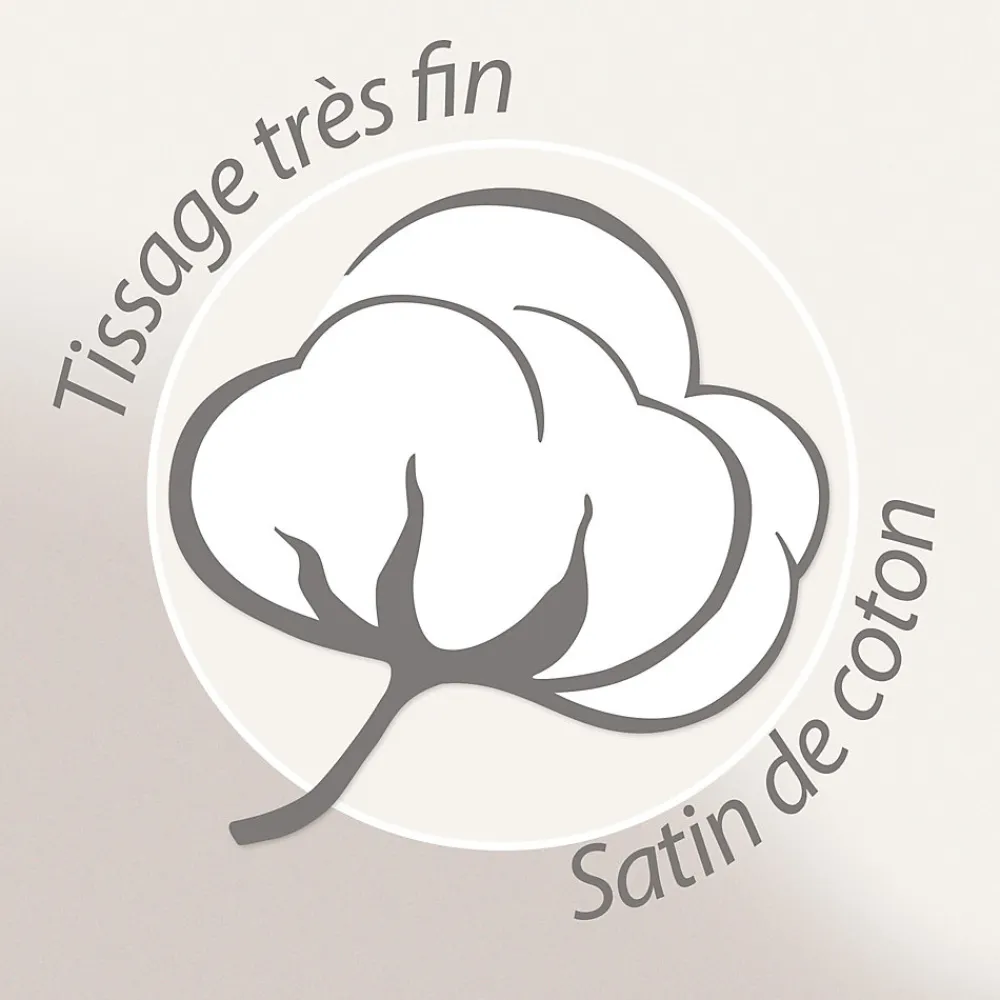 Parure de lit 240x220 satin de coton GRAND HÔTEL 3 pièces marron Sable>Linnea Best