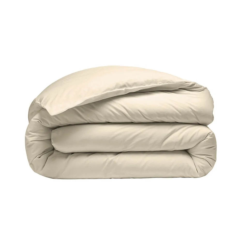 Parure housse de couette 200x200 cm avec 2 taies 50x70 cm en coton Ficelle STUDIO>Sensei Maison Discount