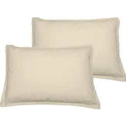 Parure housse de couette 200x200 cm avec 2 taies 50x70 cm en coton Ficelle STUDIO><noscript><img width=