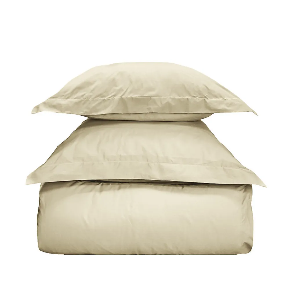 Parure housse de couette 140x200 cm avec 2 taies 50x70 cm en coton Ficelle STUDIO>Sensei Maison Outlet