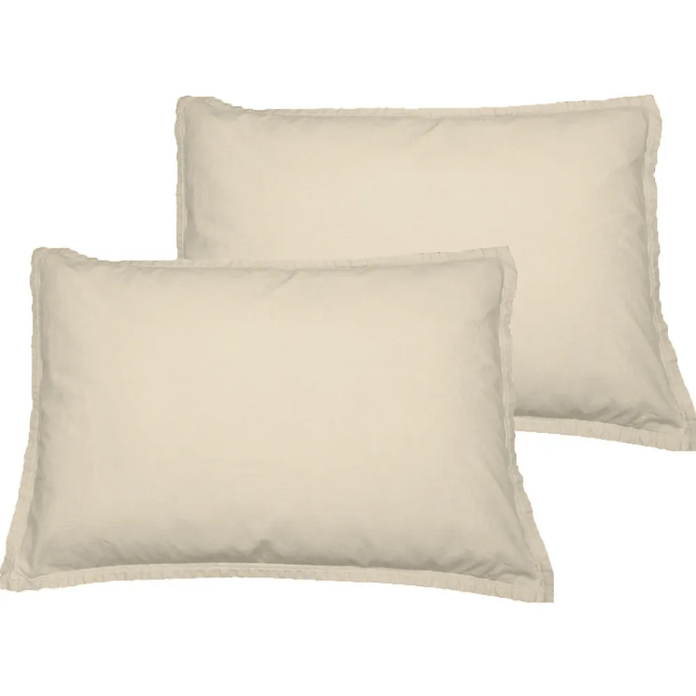 Parure housse de couette 140x200 cm avec 2 taies 50x70 cm en coton Ficelle STUDIO>Sensei Maison Outlet