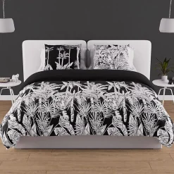 Soleil D'Ocre Parure housse de couette en coton 57 fils 260x240 cm TIGRE noir, par* Parure De Lit
