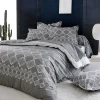 Tradilinge Parure Housse de Couette FOREVER GRIS (260x240 cm - Gris clair)* Housse De Couette