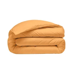 Parure housse de couette 200x200 cm avec 2 taies 65x65 cm en coton Caramel STUDIO><noscript><img width=
