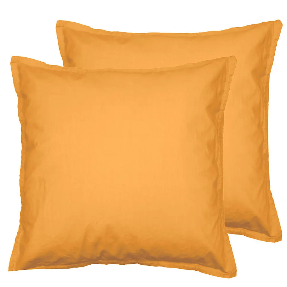 Parure housse de couette 200x200 cm avec 2 taies 65x65 cm en coton Caramel STUDIO>Sensei Maison Sale