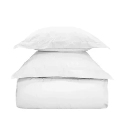 Sensei Maison Parure housse de couette 240x220 cm avec 2 taies 65x65 cm en coton Blanc STUDIO* Parure De Lit