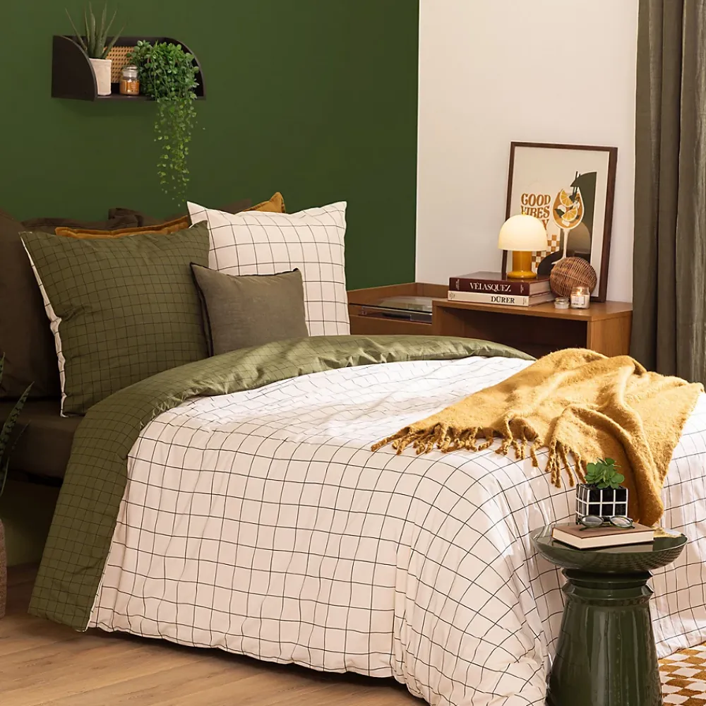 Atmosphera Créateur D'Intérieur Parure imprimée Maati beige 240x220cm - Atmosphera* Boutis, Couvre-Lit, Édredon