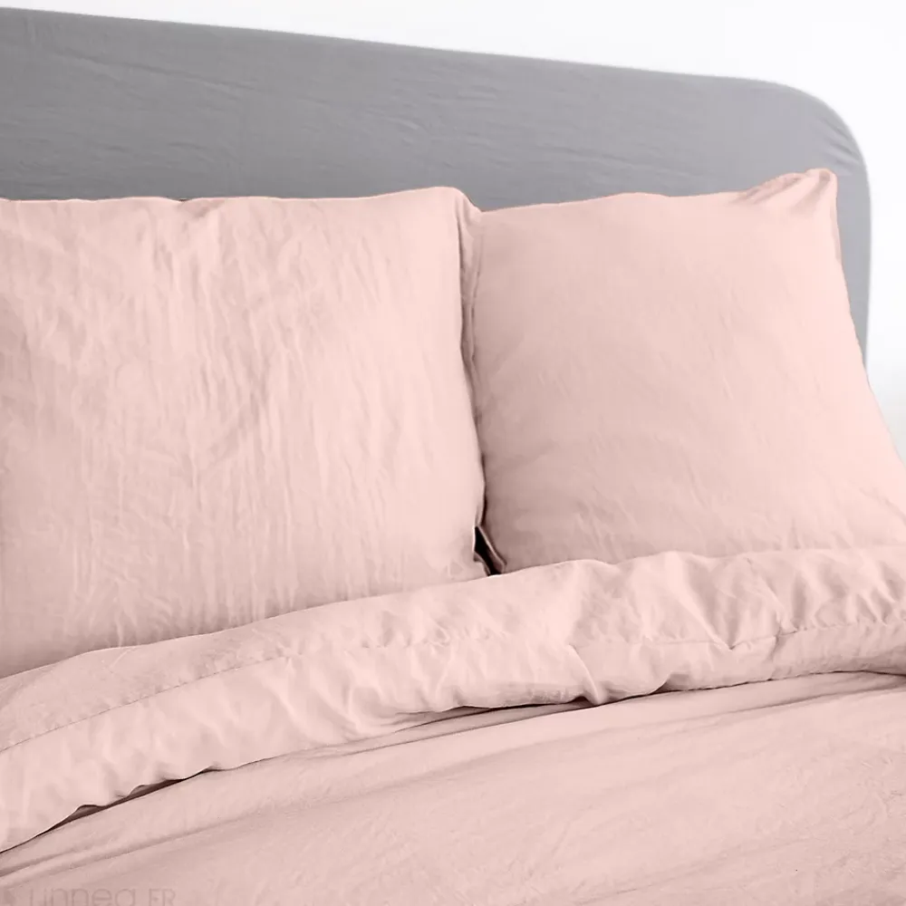 Linnea Parure 240x220 cm MILA polyester micro lavée rose poudré 3 pièces* Parure De Lit