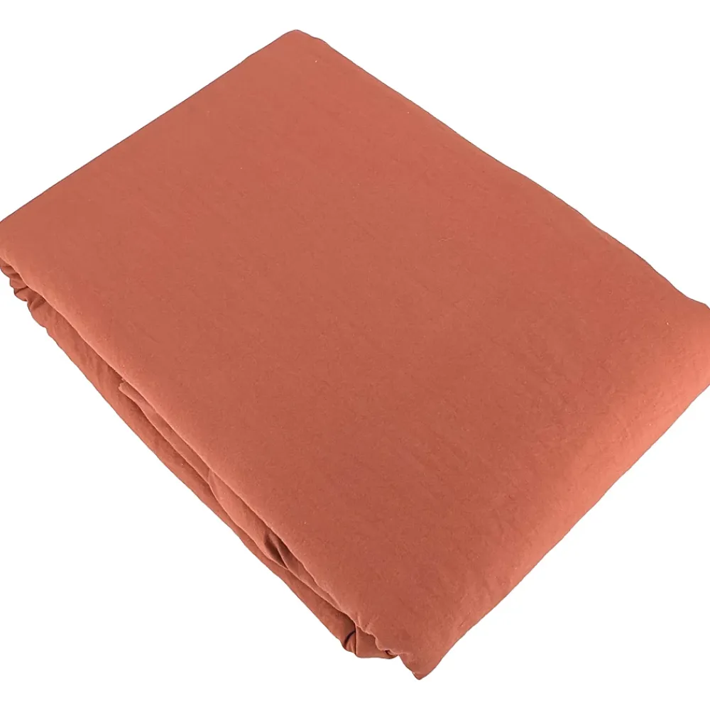 Linnea Parure 260x240 cm MILA polyester micro lavée rouge terracotta 3 pièces* Parure De Lit
