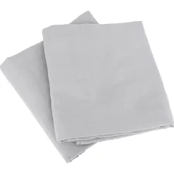 Parure 260x240 cm MILA polyester micro lavée gris perle 3 pièces><noscript><img width=