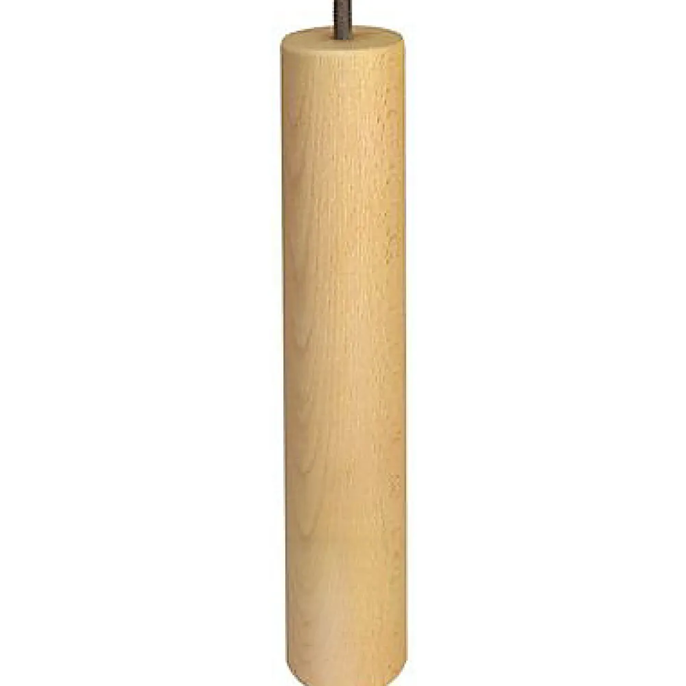 Pied cylindrique ø50 x 360 mm en hêtre> New