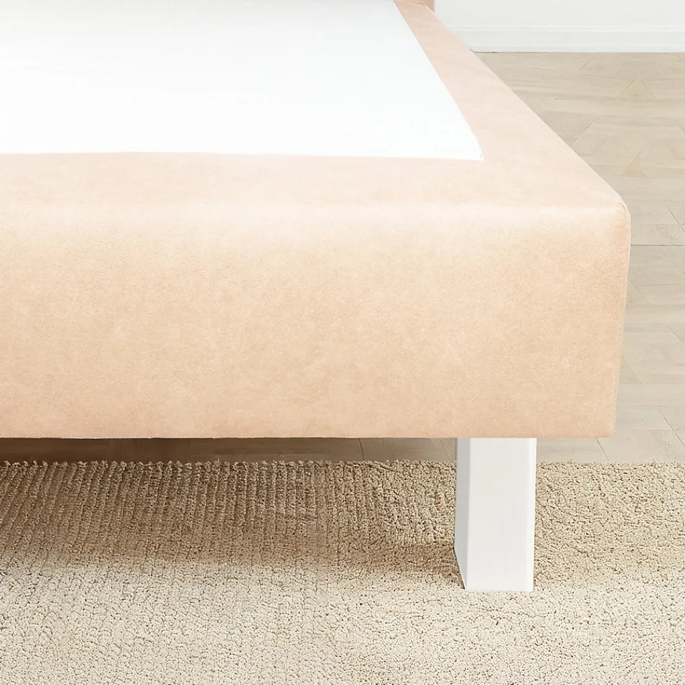 Pied de lit carré en bois Blanc Hauteur 20 cm (vendu à l'unité)>Bellecour Discount
