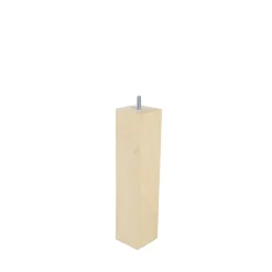 Bar plus Pied de lit carré en hêtre texture bois H. 25 x L. 5,5 cm* Pied De Lit