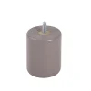 Pied de lit cylindrique en hêtre taupe H. 8 x Ø6,8 cm>Bar plus Discount