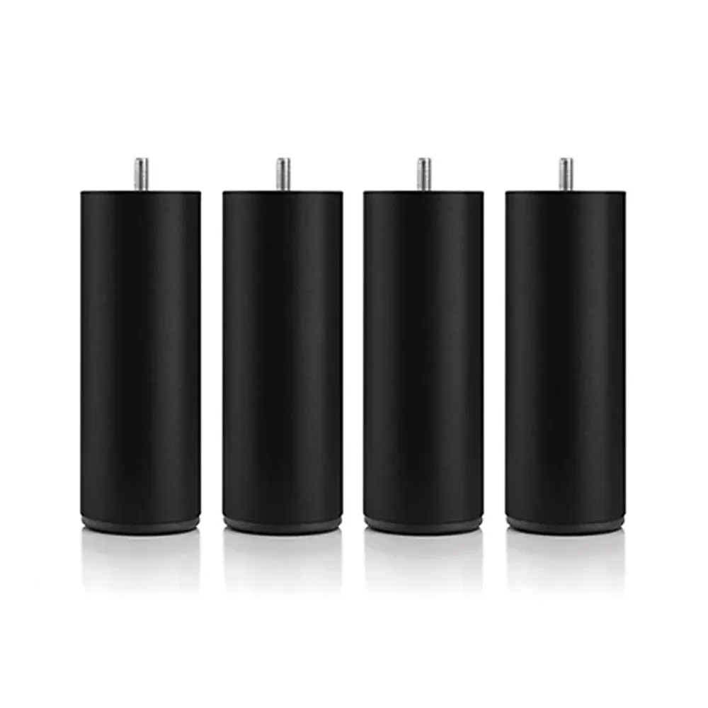Bellecour Pied de lit cylindrique en métal Noir Hauteur 16 cm (vendu à l'unité)* Pied De Lit