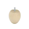 Bar plus Pied de lit ovale en hêtre texture bois H. 7 x L. 7 cm* Pied De Lit