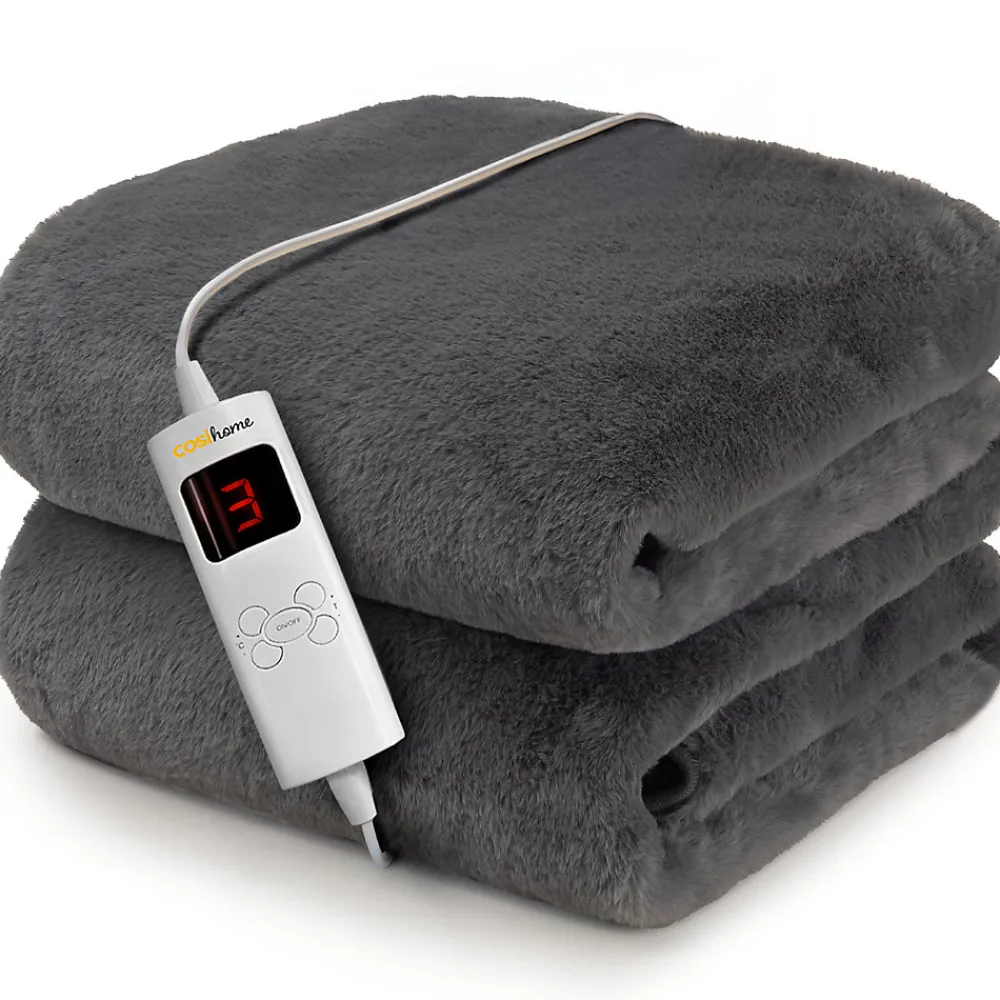 Plaid Chauffant Électrique En Fausse Fourrure De Luxe - Gris>Cosi Home Best