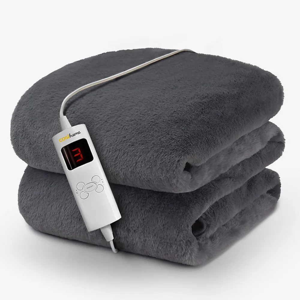 Plaid Chauffant Électrique En Fausse Fourrure De Luxe - Gris>Cosi Home Best