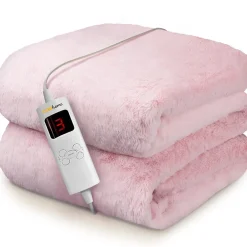 Cosi Home Plaid Chauffant Électrique En Fausse Fourrure De Luxe - Rose* Couverture