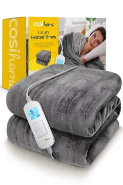 Cosi Home Plaid Chauffant Électrique En Polaire - Gris* Couverture