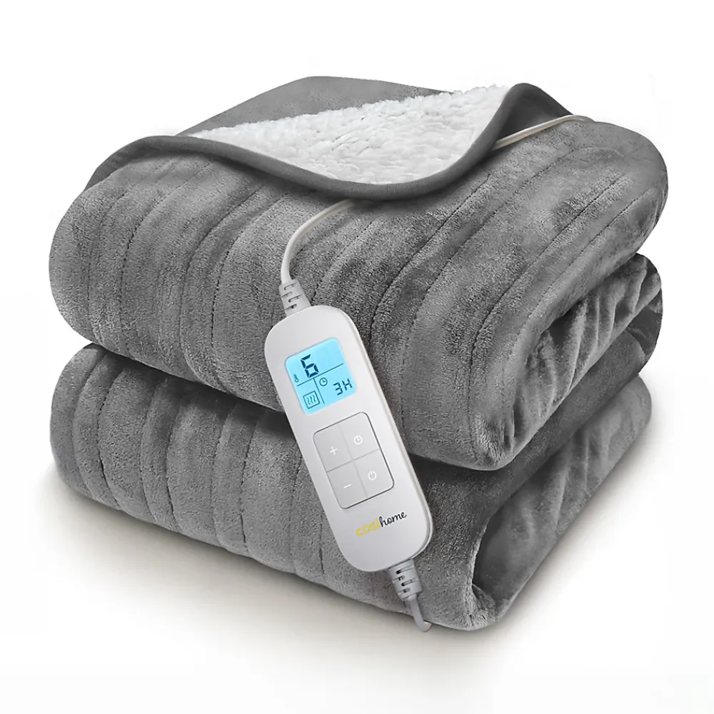 Cosi Home Plaid Chauffant Électrique En Polaire - Gris* Couverture