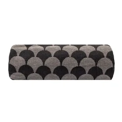 Plaid en coton Noir et gris avec franges DROPALL -><noscript><img width=