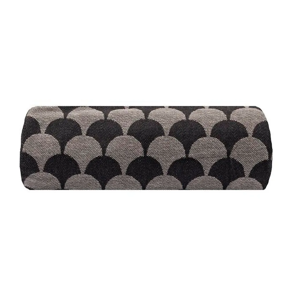 Plaid en coton Noir et gris avec franges DROPALL ->Sacasa Hot