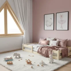 Kobi Plancher lit bas Lila 120x60 cm - bois naturel Montessori*Enfant Lit Enfant