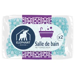 Éponges grattantes nettoyage doux salle de bain x2>Elephant Sale