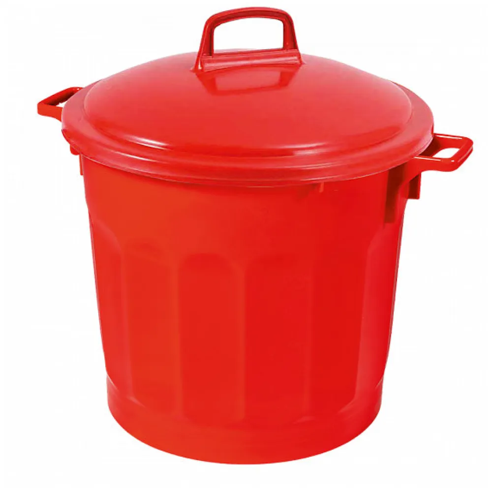 Poubelle ronde tri sélectif 75 L - rouge>Gilac Hot