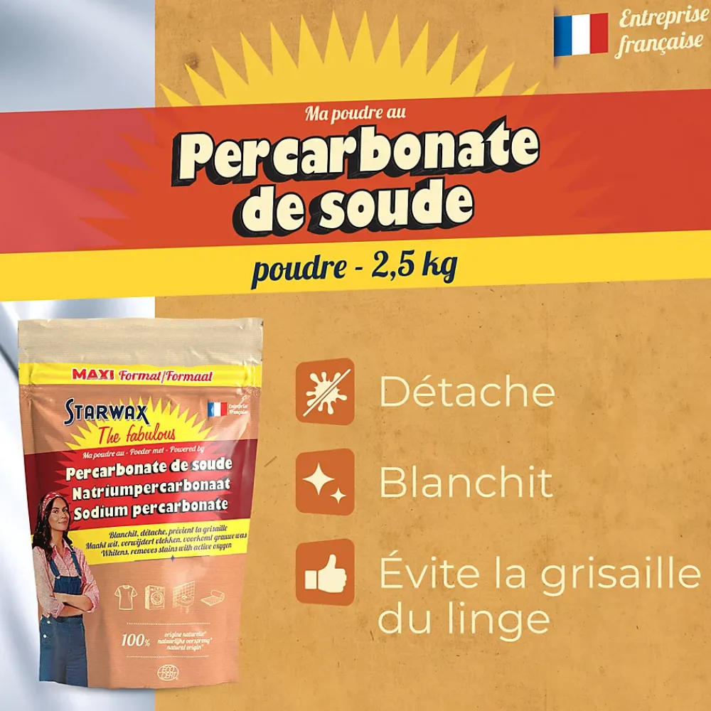 Starwax Fabulous Poudre à base de percarbonate 2,5kg* Percarbonate De Soude