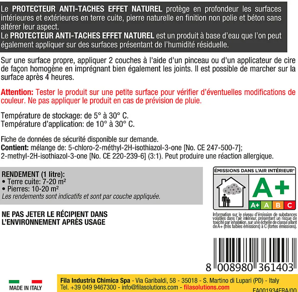 Protecteur anti-taches effet naturel 1L>Fila Clearance