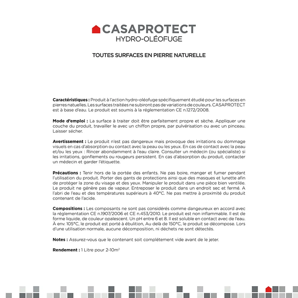 Casa Linéa Protecteur Pierre naturelle extérieur intérieur CASA LINEA 500 Ml* Nettoyant Et Entretien Pour Sol