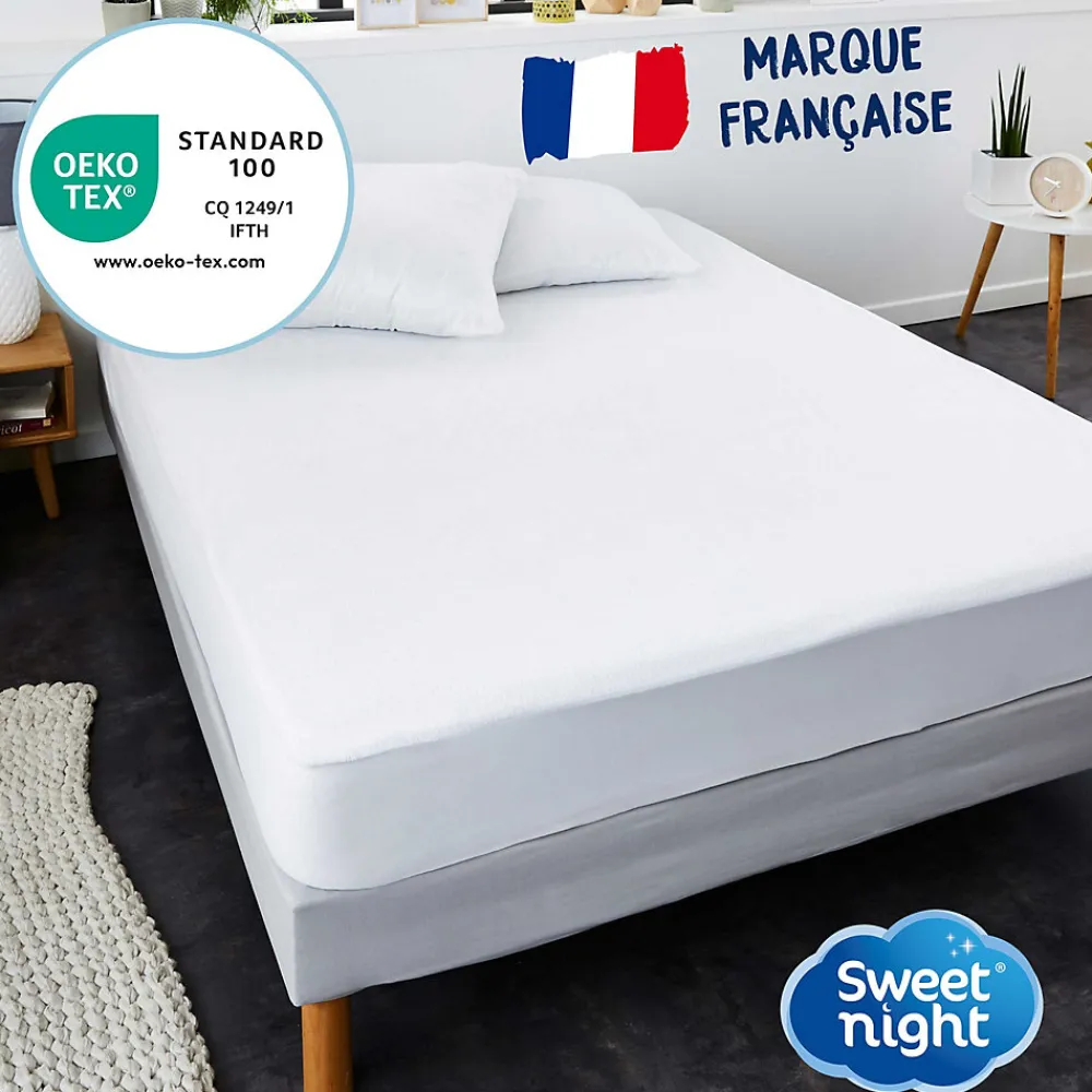 Protège matelas - Bouclette en Coton - Alèse Imperméable et Absorbante - Respirant et Silencieux>Sweetnight Best