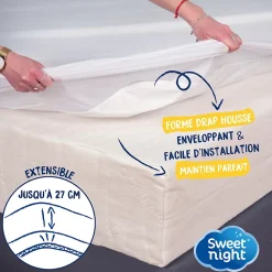 Sweetnight Protège matelas - Lit Articulé - Alèse Imperméable et Anti Acariens - Molleton 100% coton* Protège Matelas
