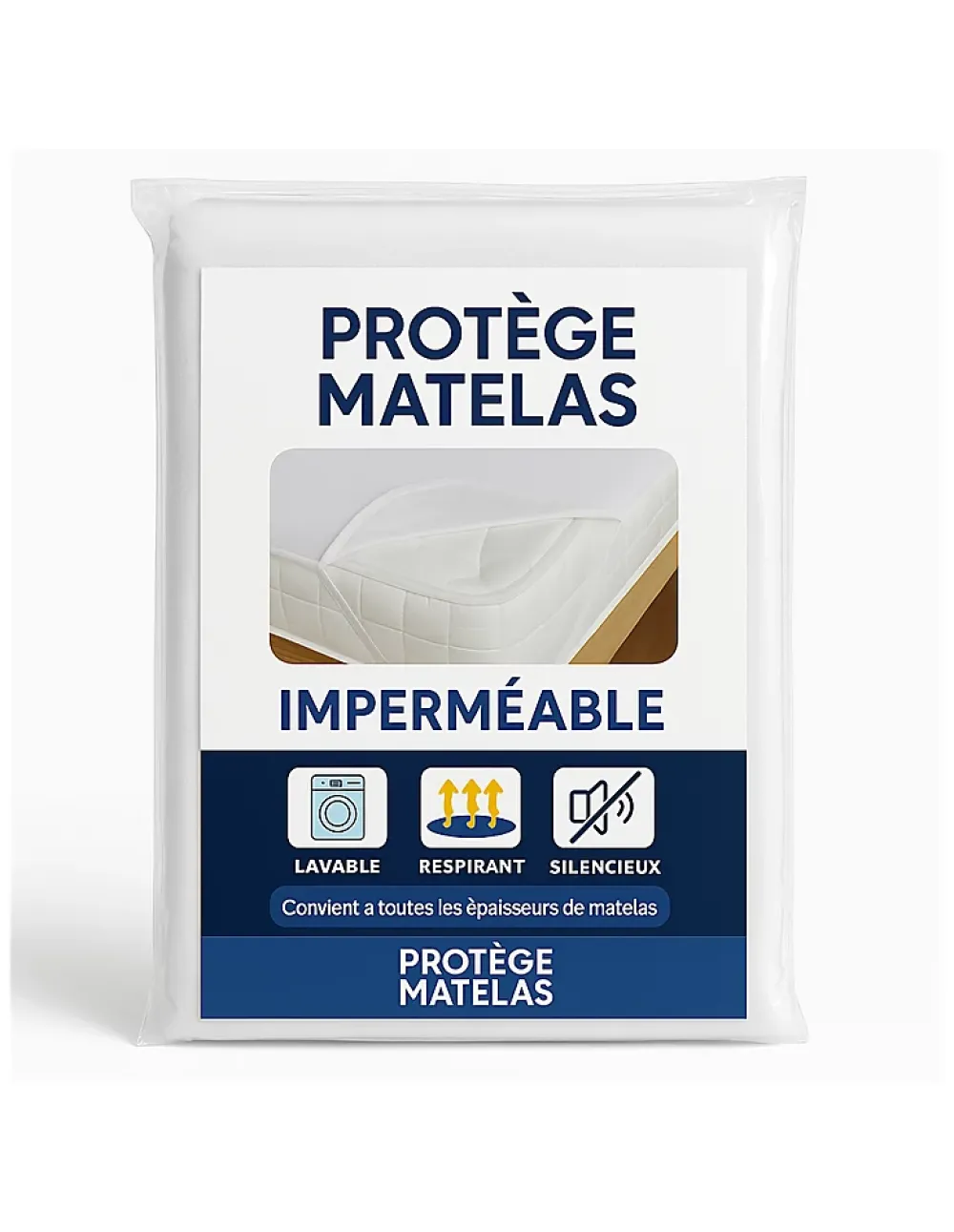By Sommiflex. PROTÈGE MATELAS ALÈSE blanc 180x200 cm* Protège Matelas