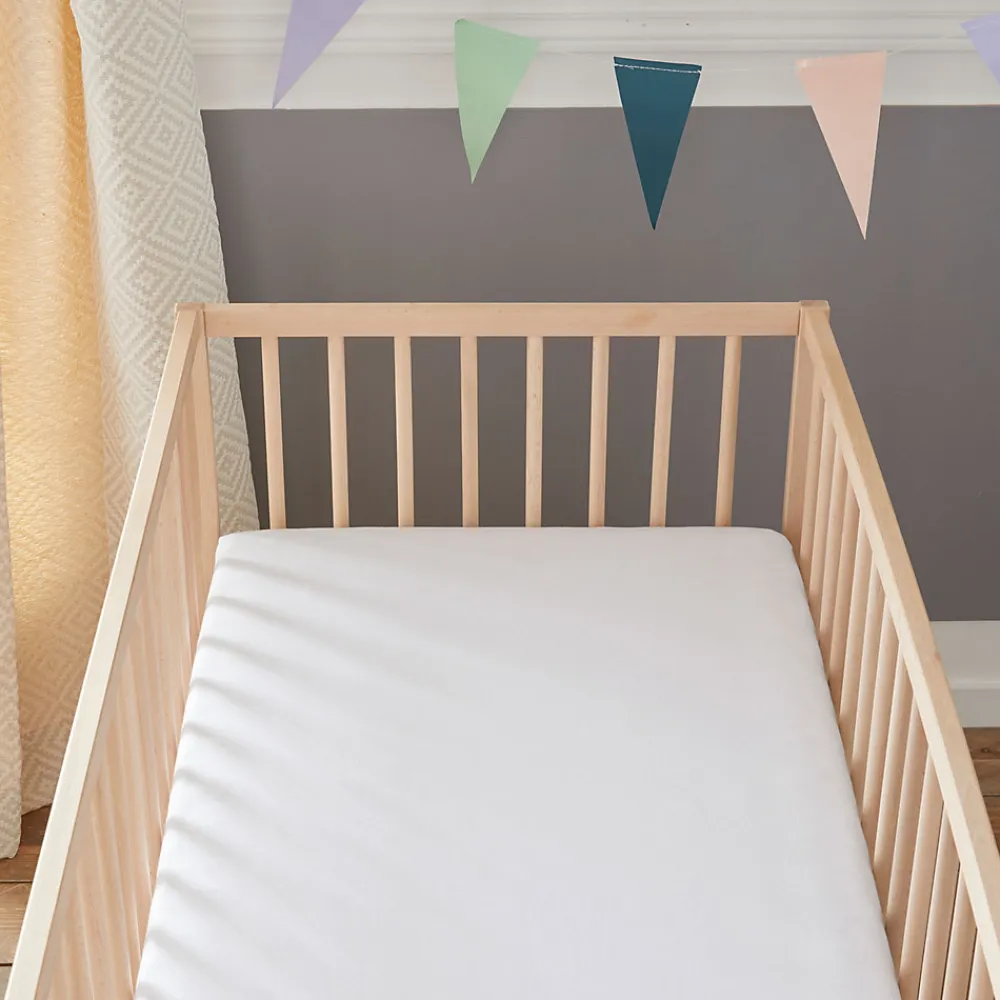 Protège Matelas Bébé 2 en 1 - Drap housse + Alèse Imperméable - Jersey 100% Coton - Souple et Silencieux>Babysom Online