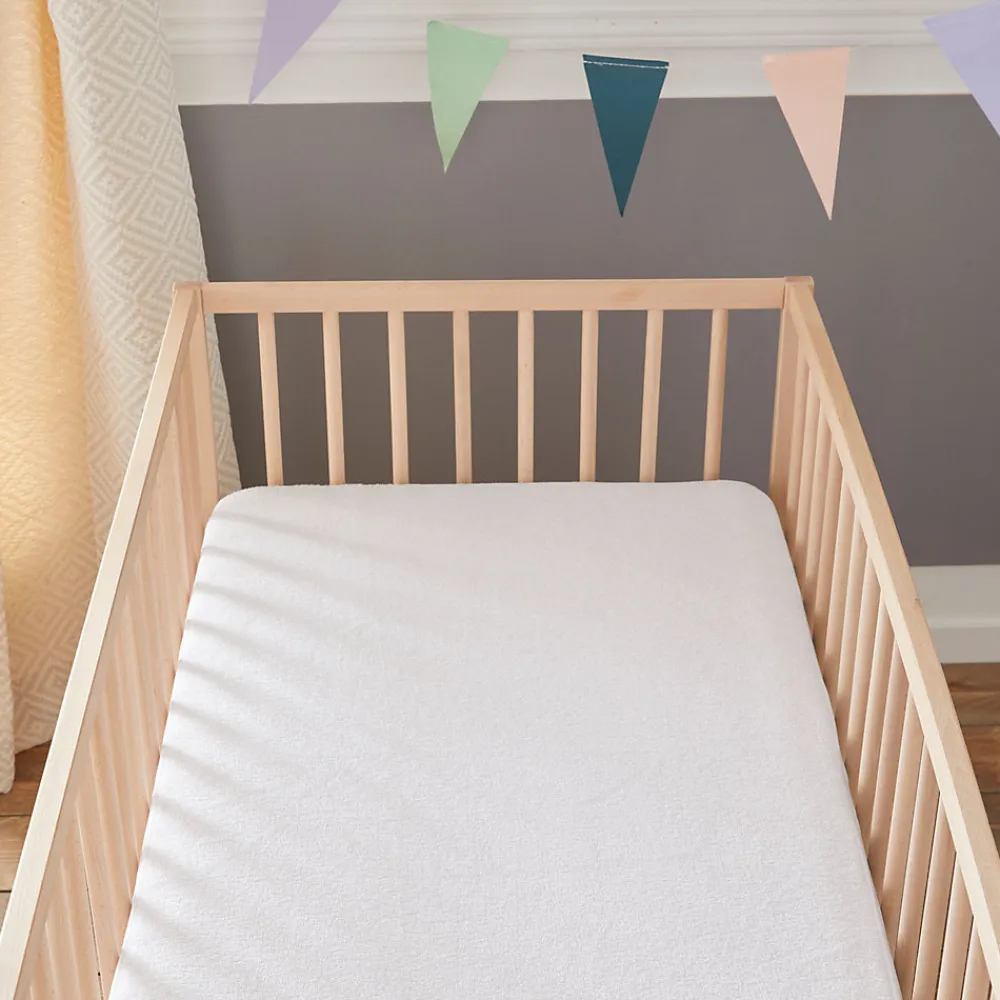 Protège Matelas Bébé Anti-acarien - Alèse imperméable Souple et Silencieuse - Bouclette 100% Coton : Doux et Absorbant - Oeko-Tex>Babysom Hot