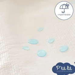 P’Tit Lit Protège Matelas Bébé Bamboo - Couffin - Landeau - Nacelle - 40x80 cm - Alèse Imperméable - Sans traitement chimique* Protège Matelas