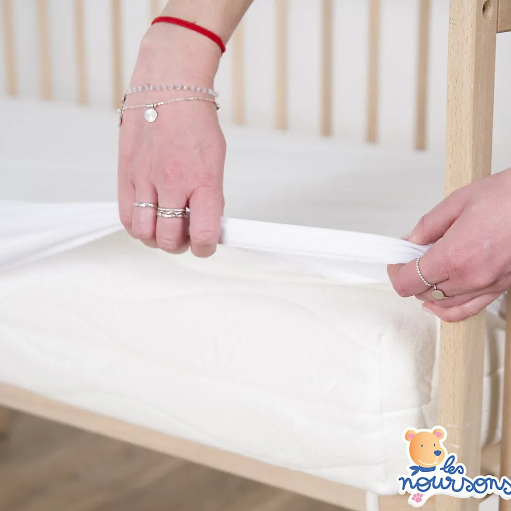 Protège Matelas Bébé Bamboo - Alèse Imperméable - Doux - Sans traitement chimique - Respirant et Silencieux>Les Noursons
