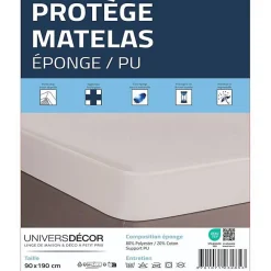 Coton Pur Protège matelas imperméable, absorbant et anti-acariens 90 x 190 cm* Protège Matelas