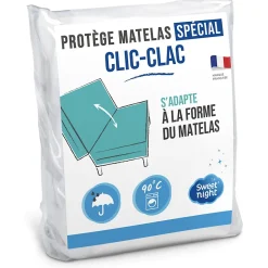 Sweetnight Protège matelas pour Clic Clac - Alèse Imperméable - Souple et Silencieux - Lavable à 90 degrés* Protège Matelas