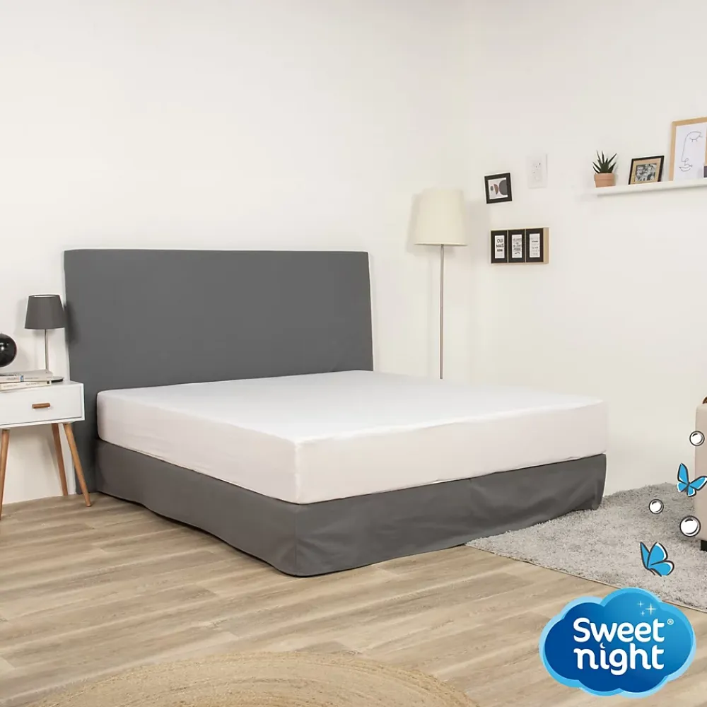 Sweetnight Protège Matelas 140x190 - Molleton 100% Coton - Senteur Linge Propre - Forme Drap Housse Extensible* Protège Matelas