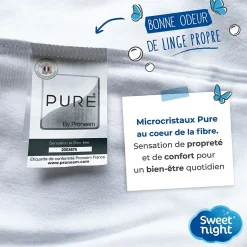 Sweetnight Protège Matelas 180x200 - Molleton 100% Coton - Senteur Linge Propre - Forme Drap Housse Extensible* Protège Matelas