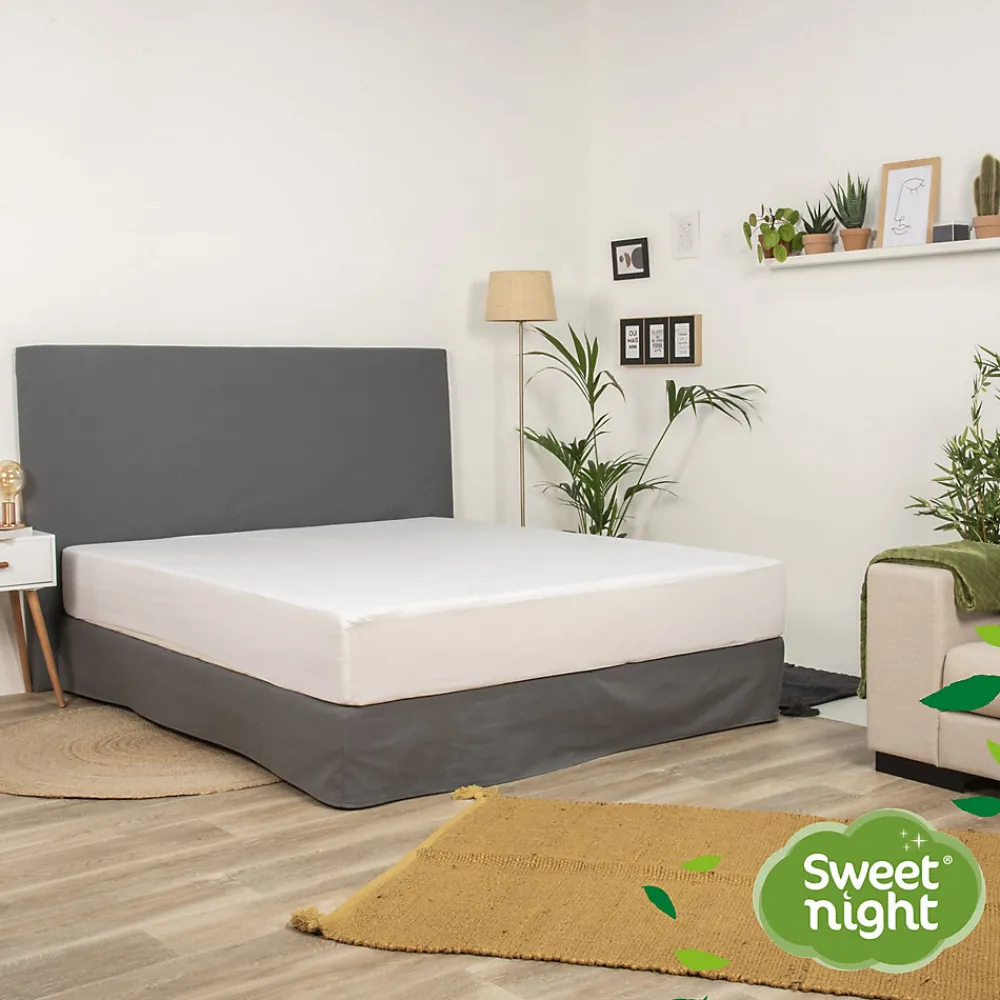 Protège Matelas 160x200 cm - Molleton 100% Coton - Traitement Végétal Anti-Acariens Greenfirst>Sweetnight Best