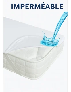 Protège Matelas 140x190 Imperméable Lavable, Respirant et Silencieux Convient><noscript><img width=