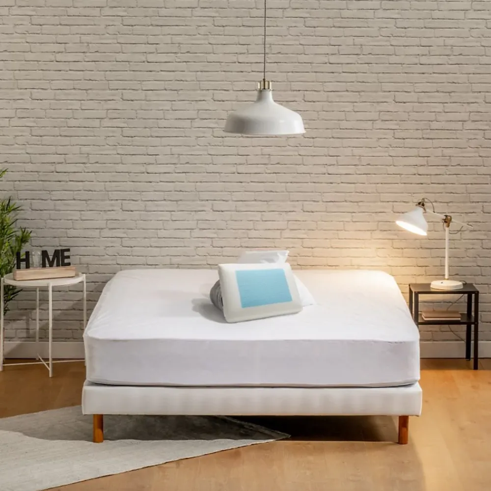 Bleu Calin Protège matelas 90x190cm LAVABLE À 95 C* Protège Matelas