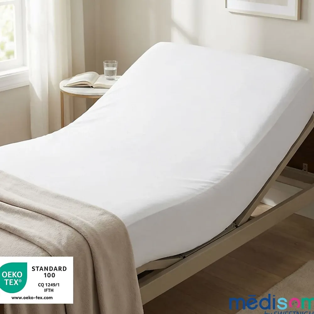 Sweetnight Protège-matelas 160x200 cm Imperméable - Forme Drap Housse - Lavable à 90C - Oeko-Tex* Protège Matelas