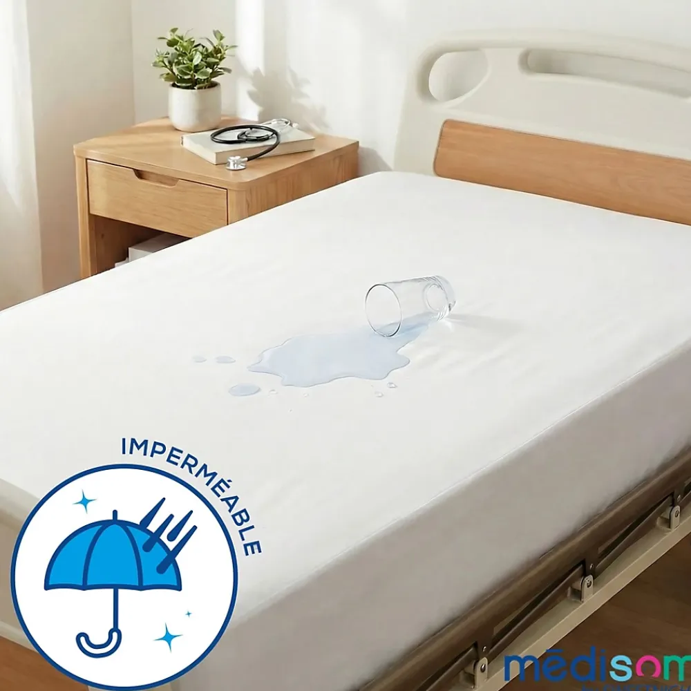 Sweetnight Protège-matelas 160x200 cm Imperméable - Forme Drap Housse - Lavable à 90C - Oeko-Tex* Protège Matelas