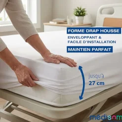 Sweetnight Protège-matelas 140x190 cm Imperméable - Forme Drap Housse - Lavable à 90C - Oeko-Tex* Protège Matelas